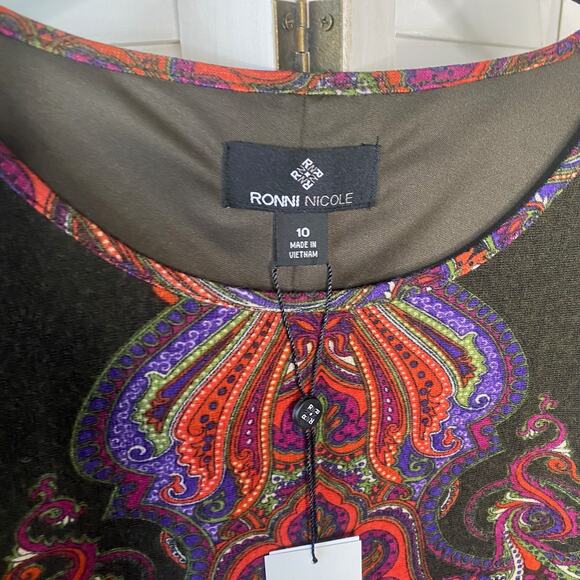 Ronni Nicole gray and red mini sweater dress - Picture 8 of 9